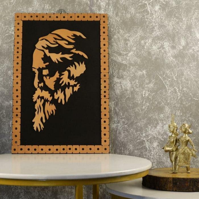 Terracotta Rabindranath Tagore Wall Art  |   Wall Art & Paintings Wall Art & Paintings Brown, Black