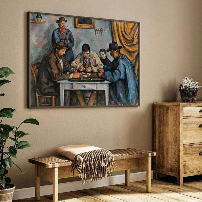 The Card Players Painting By Paul Cezanne  |   Wall Art & Paintings Wall Art & Paintings Multicolor