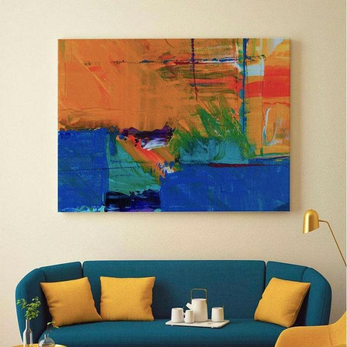 The Color Abstract Wall Painting  |   Wall Art & Paintings Wall Art & Paintings Blue, Orange