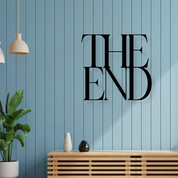 The End Typography Wall Art  |   Wall Accents Wall Accents Black