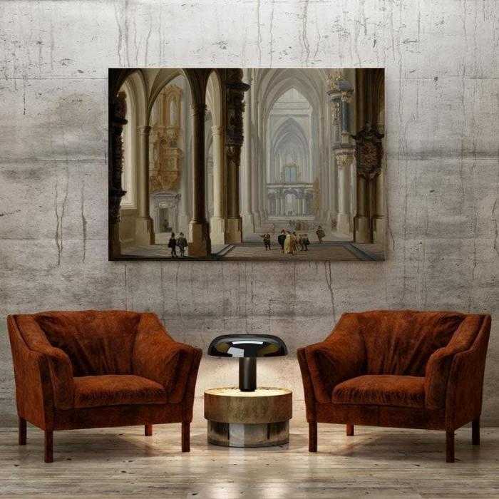 The Gothic Church Wall Painting  |   Wall Art & Paintings Wall Art & Paintings Beige, Grey