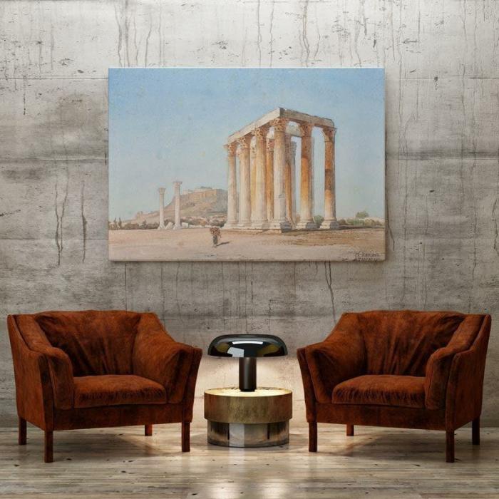 The Temple Wall Painting  |   Wall Art & Paintings Wall Art & Paintings Beige, Blue