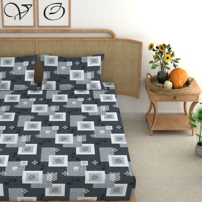 Thelma Printed Bedsheet  |   Geometric Bedsheets Bedsheets Blue