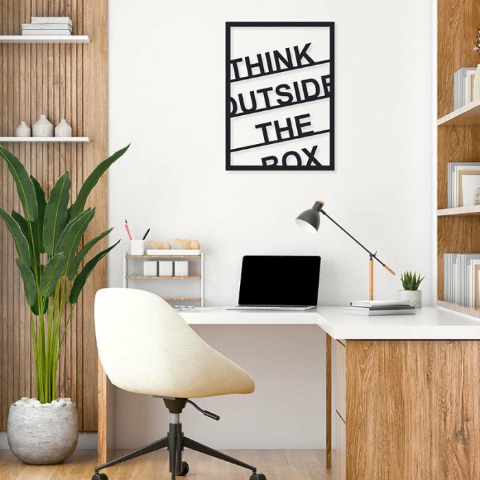 Think Outside The Box Wall Art  |   Wall Accents Wall Accents Black