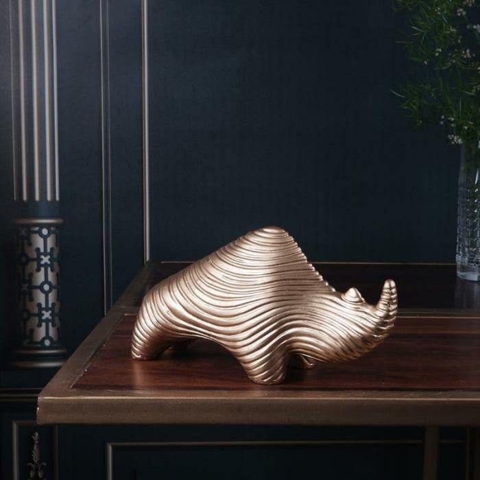 Tomby Rhino Showpiece  |   Showpieces Showpieces Gold