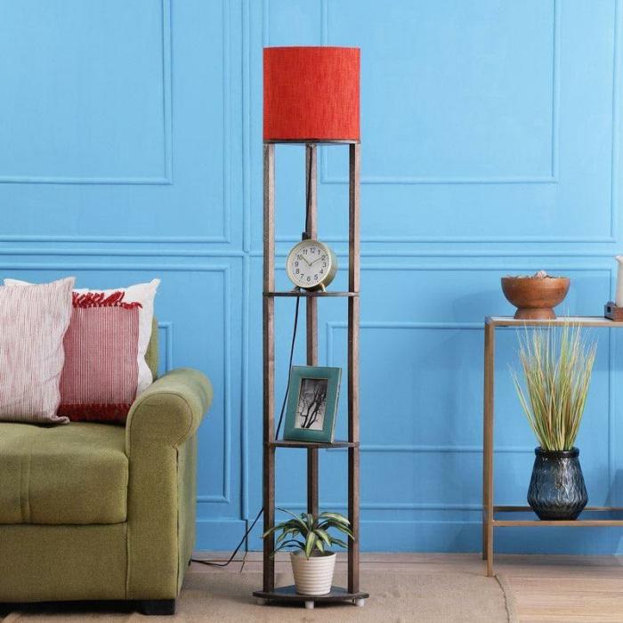 Topaz Yuno Floor Lamp With Shelf  |   Floor Lamps Floor Lamps Floor Lamps