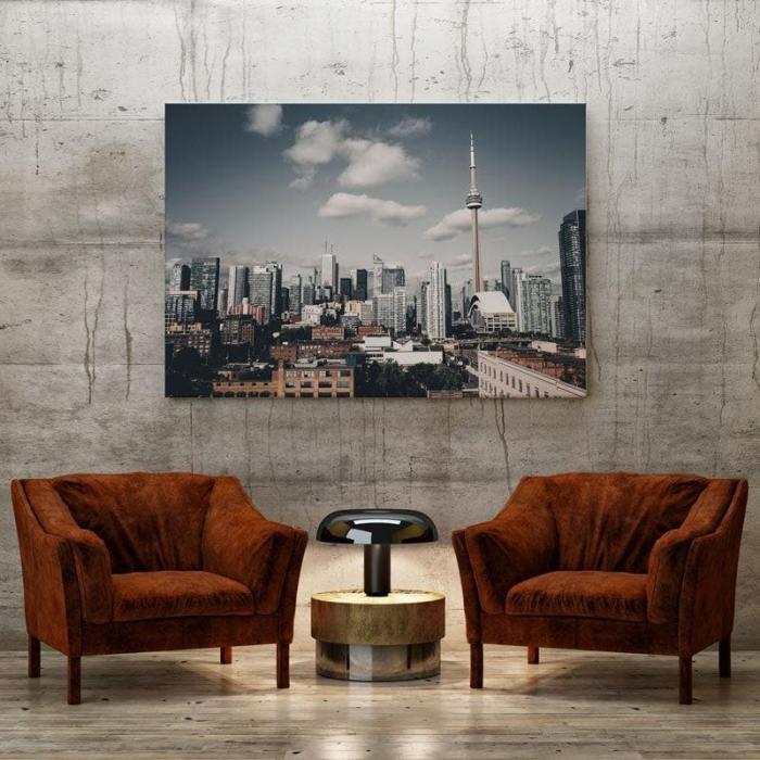 Toronto Skyline Splendor Wall Painting  |   Wall Art & Paintings Wall Art & Paintings Blue, Grey