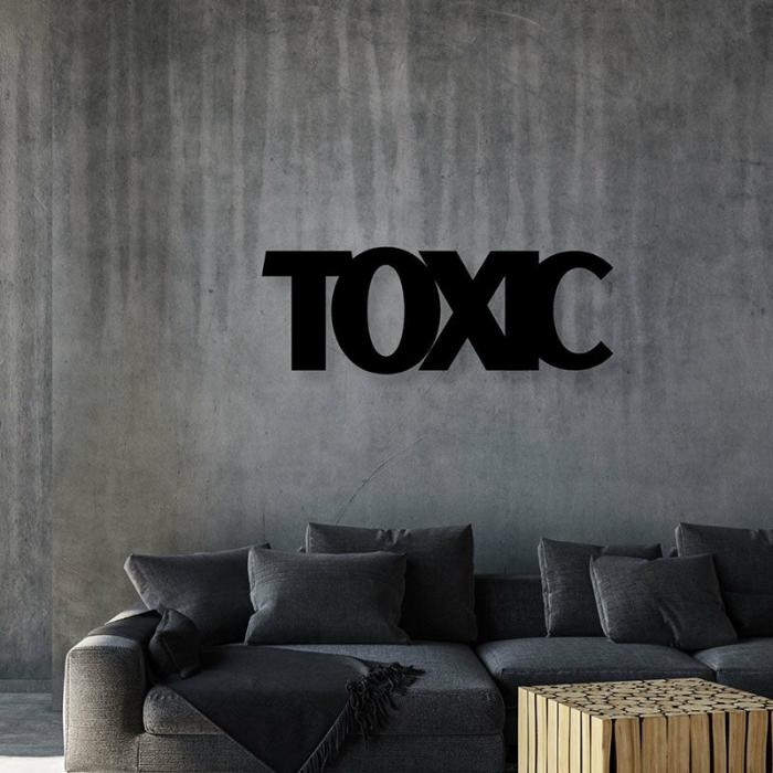 Toxic Typography Wall Art  |   Wall Accents Wall Accents Black