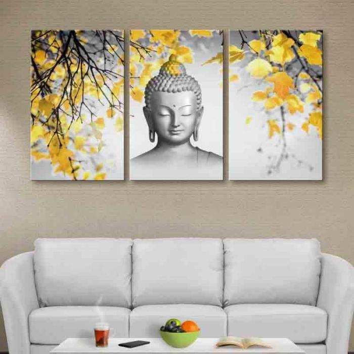 Tranquility Wall Art – Set Of Three  |   Wall Art & Paintings Wall Art & Paintings Grey, Yellow