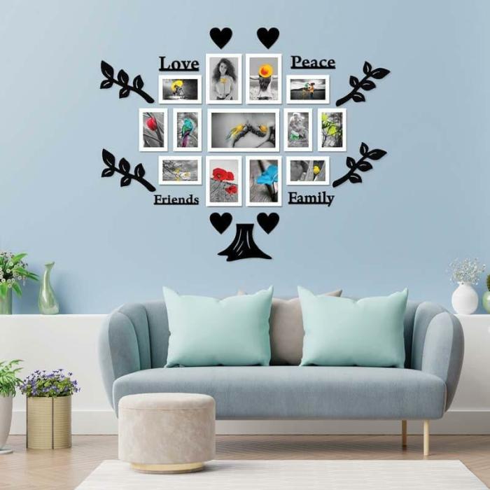 Tree Of Love Photo Frame Collage – Set Of Thirteen  |   Photo-Frames Photo-Frames Photo-Frames