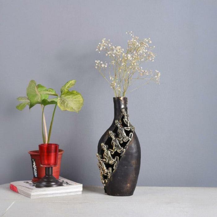 Tribal Bloom Vase  |   Vases Showpieces, Vases & Accent Bowls Gold