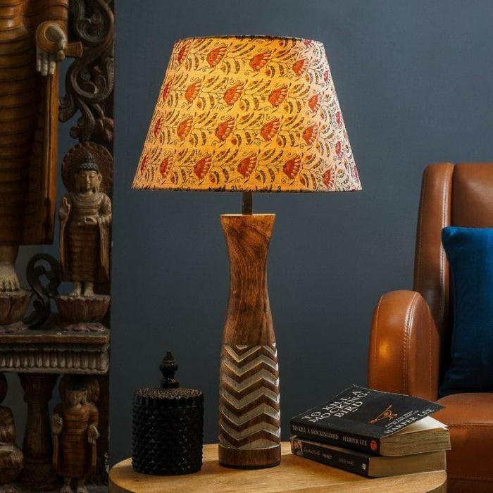 Tribal Bloom Zephyral Table Lamp  |   Table Lamps Lamps & Lighting Beige, Brown