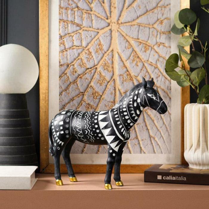 Tribal Grandeur Horse Showpiece  |   Showpieces Showpieces Black