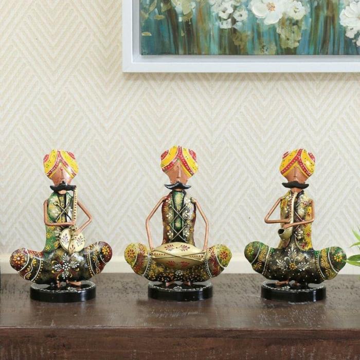 Trident Folk Fusion – Set Of Three  |   Showpieces Showpieces Multicolor