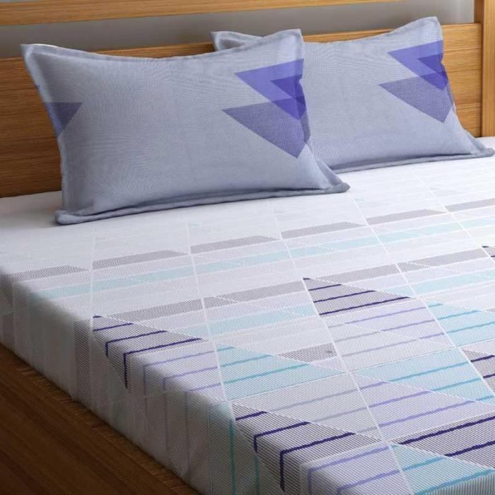 Trio Frenzy Bedsheet  |   Geometric Bedsheets Bedsheets Blue