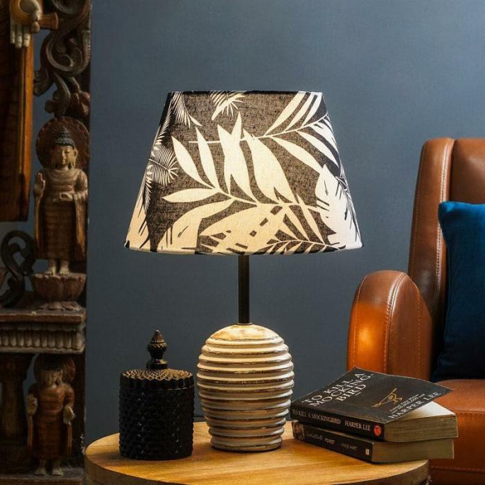 Tropical Nora Table Lamp  |   Table Lamps Lamps & Lighting Black, White