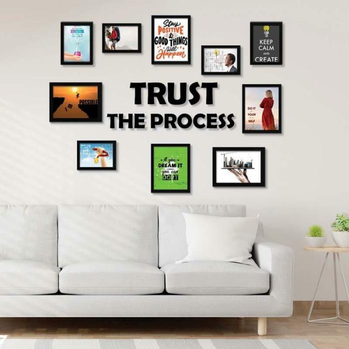 Trust The Process Photo Frame Collage – Set Of Ten  |   Photo-Frames Photo-Frames Black