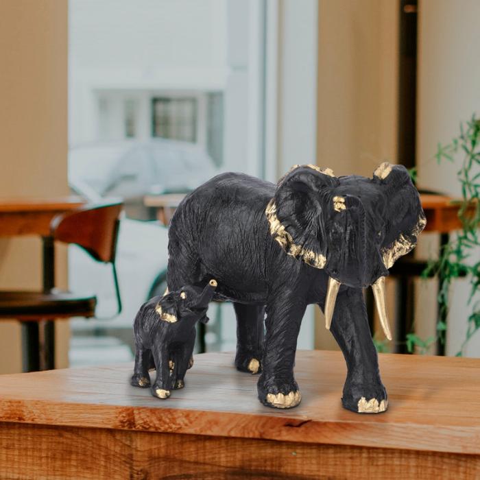 Tusker Gilded Showpiece  |   Showpieces Showpieces Black