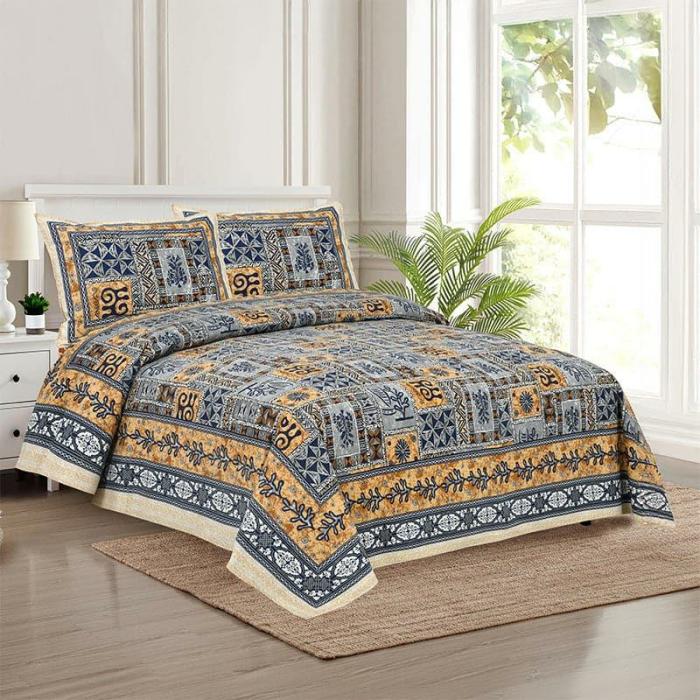 Tvisha Tribal Applique Print Bedsheet  |   Geometric Bedsheets Bedsheets Geometric Bedsheets