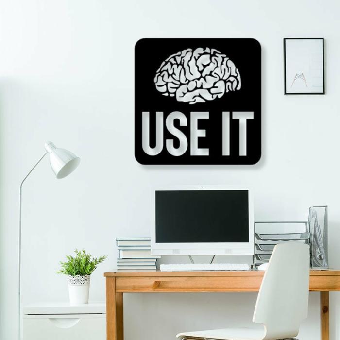 Use The Brain Wall Art  |   Wall Accents Wall Accents Black