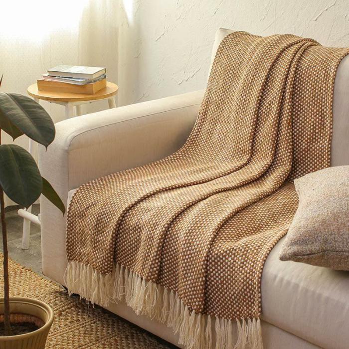 Vindhya Throw  |   Throws Furnishings Brown