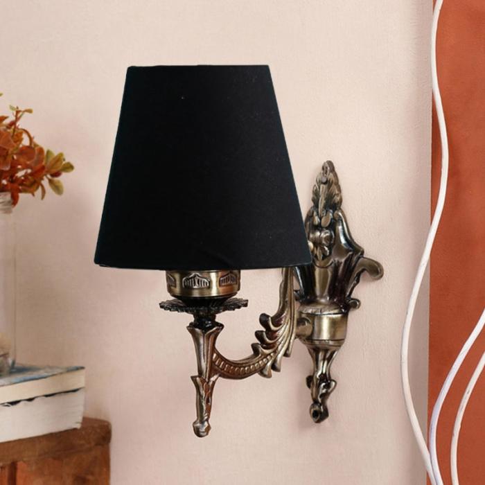 Vintage Conical Wall Lamp  |   Wall Lamps Lamps & Lighting Black