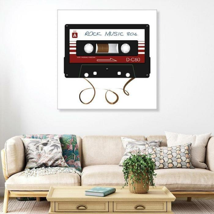 Vintage Music Tape Wall Art  |   Wall Art & Paintings Wall Art & Paintings Black, Red