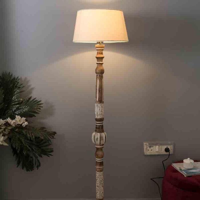 Vintage Trove Floor Lamp  |   Floor Lamps Floor Lamps Brown, White