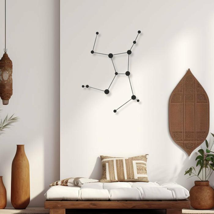 Virgo Constellation Wall Art  |   Wall Accents Wall Accents Black