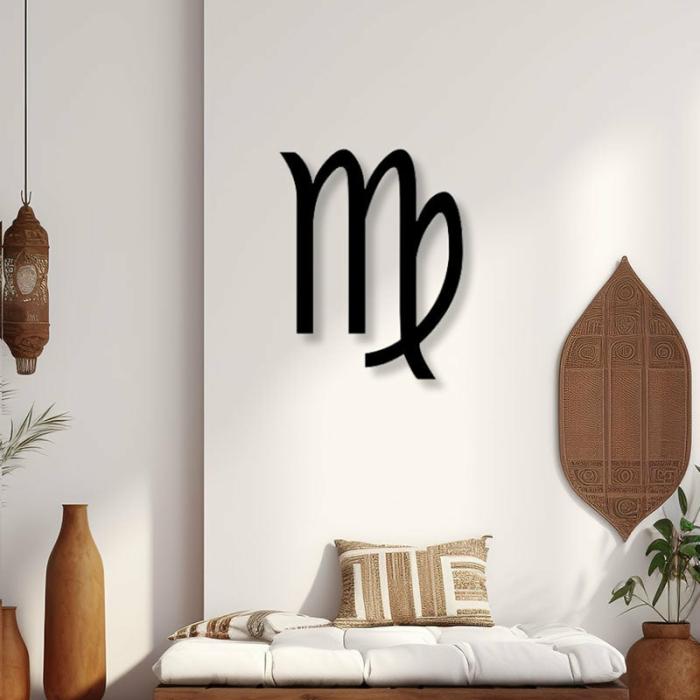 Virgo Zodiac Sign Wall Art  |   Wall Accents Wall Accents Black