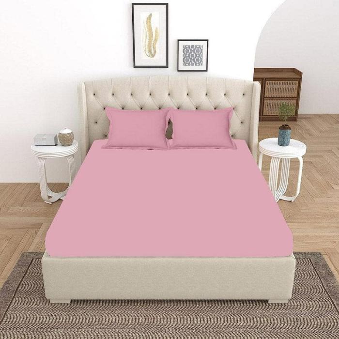 Vizag Solid Bedsheet  |   Solid Bedsheets Bedsheets Pink