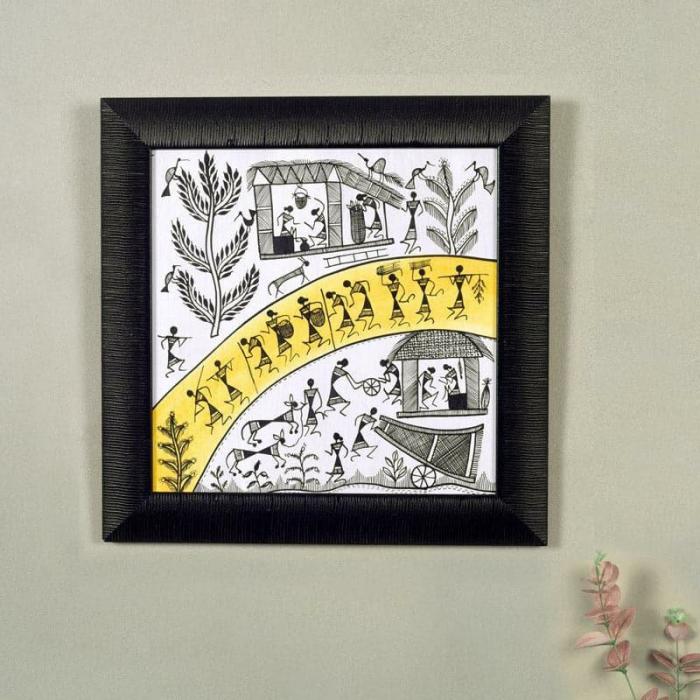 Warli Serenade Wall Art  |   Wall Art & Paintings Wall Art & Paintings Wall Art & Paintings