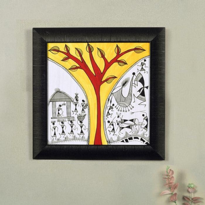 Warli Tree Wall Art  |   Wall Art & Paintings Wall Art & Paintings Wall Art & Paintings