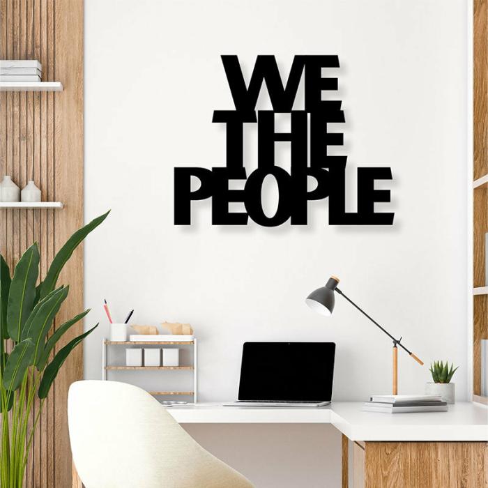 We The People Typography Wall Art  |   Wall Accents Wall Accents Black