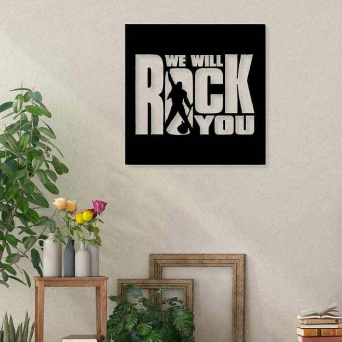 We Will Rock You Wall Art  |   Wall Accents Wall Accents Black