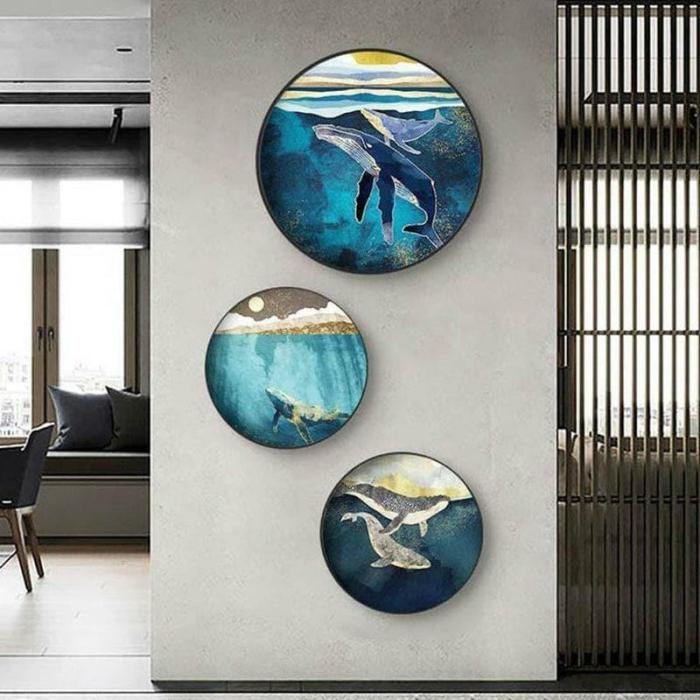 Whale Dance Wall Art – Set Of Three  |   Wall Art & Paintings Wall Art & Paintings Blue, Brown