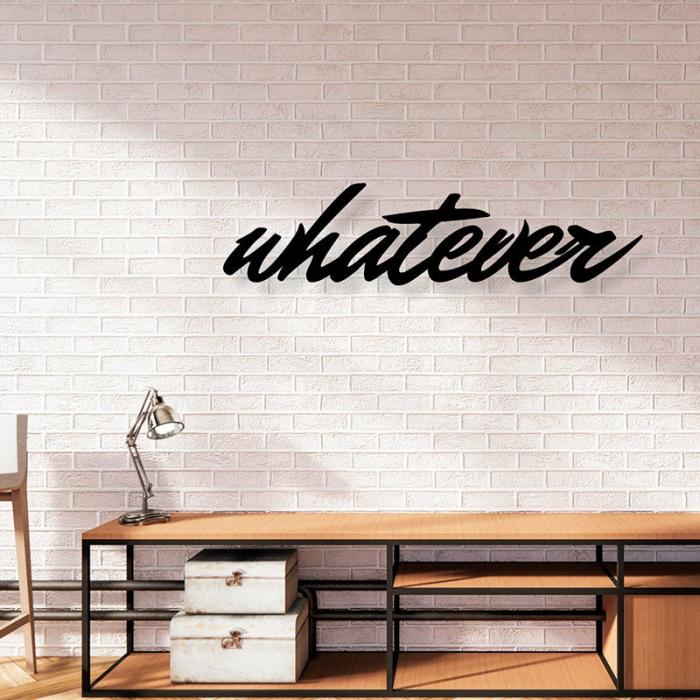 Whatever Typography Wall Art  |   Wall Accents Wall Accents Black