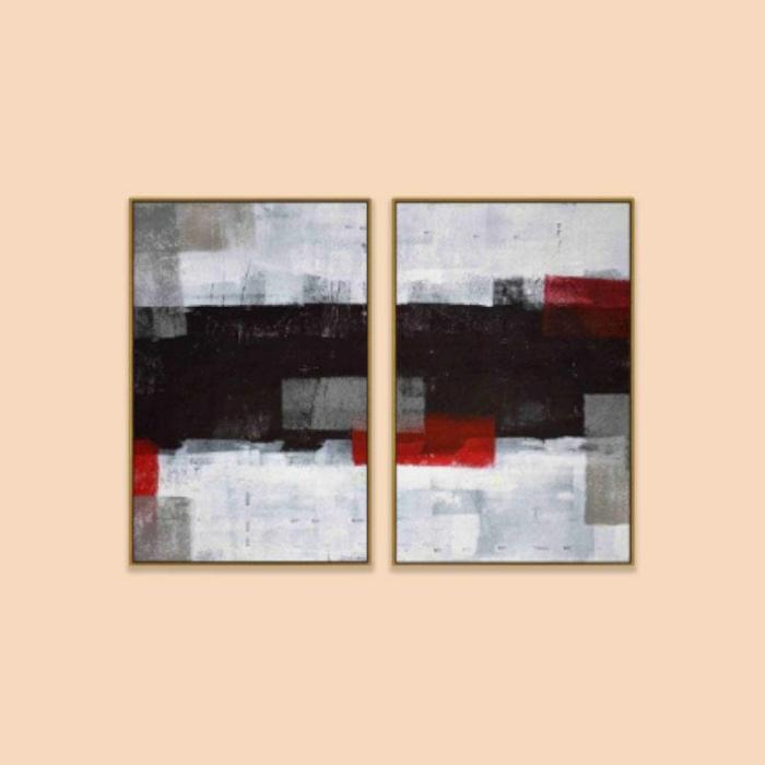 Whispers Wall Art – Set Of Two  |   Wall Art & Paintings Wall Art & Paintings Black, Red, White