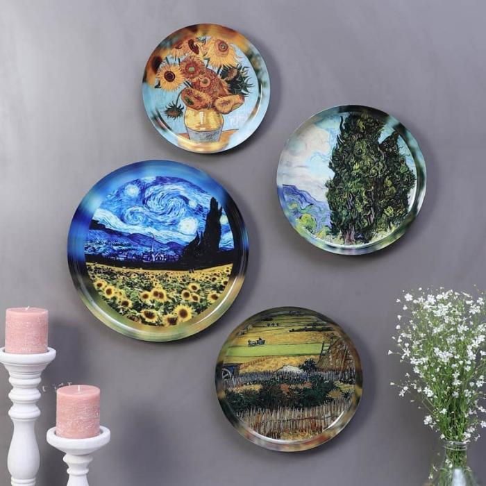 Wonder Scapes Wall Plate – Set Of Four  |   Wall Plates Wall Decor Multicolor