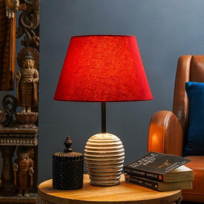 Wrap Nora Table Lamp  |   Table Lamps Lamps & Lighting Red, White