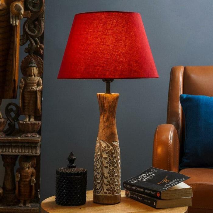 Wrap Rustic Charm Table Lamp  |   Table Lamps Lamps & Lighting Red, Brown