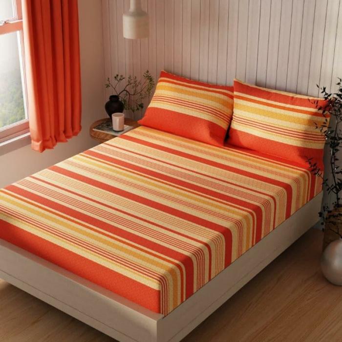 Yovono Striped Bedsheet  |   Geometric Bedsheets Bedsheets Geometric Bedsheets