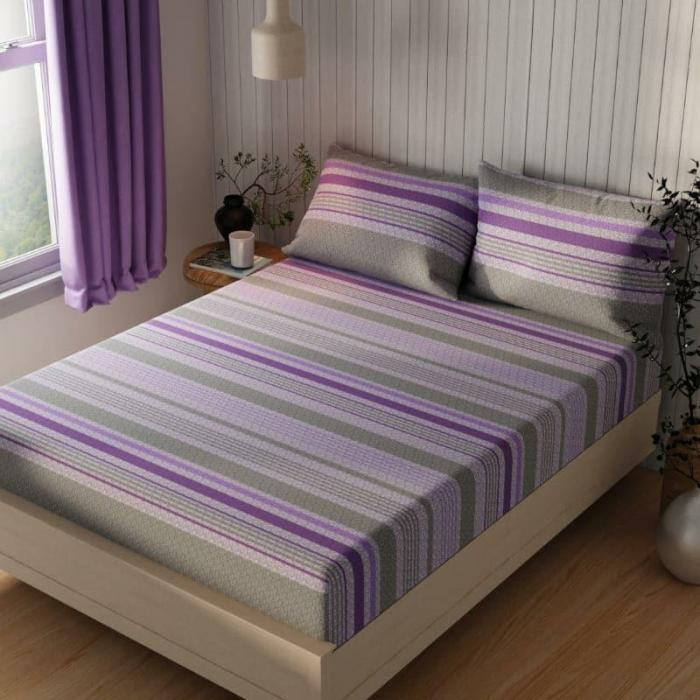 Yovono Striped Bedsheet  |   Geometric Bedsheets Bedsheets Geometric Bedsheets