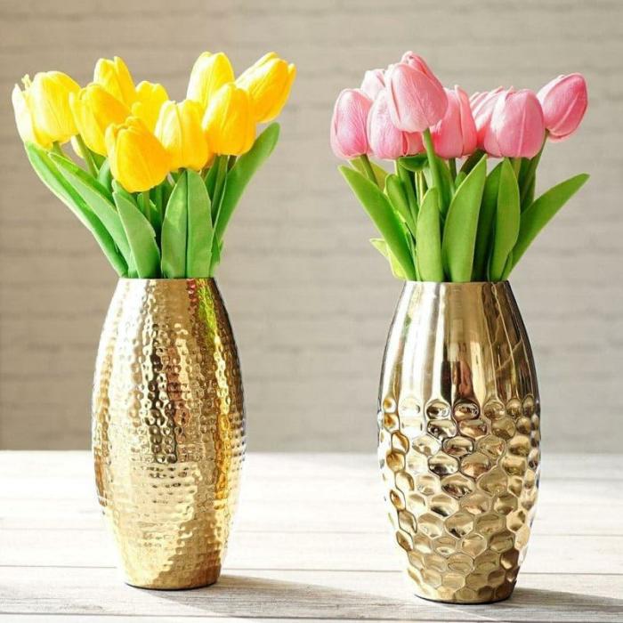 Zoery Metal Vase – Set Of Two  |   Vases Showpieces, Vases & Accent Bowls Gold