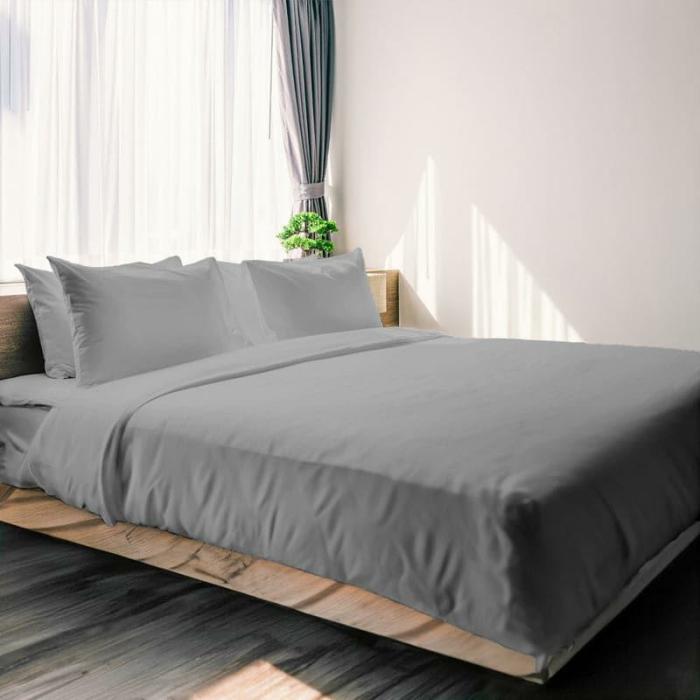 Zuma Solid Bedsheet  |   Solid Bedsheets Bedsheets Grey