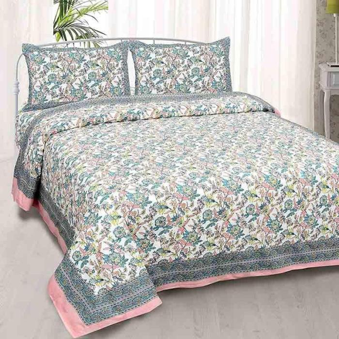 Bahaara Jaipuri Bedsheet  |   Floral Bedsheets Bedsheets Floral Bedsheets