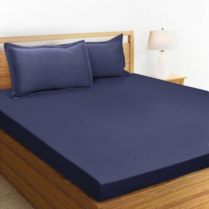 Sanumi Solid Bedsheet  |   Solid Bedsheets Bedsheets Blue