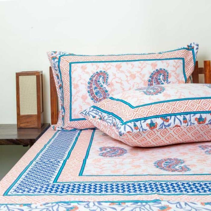 Kritagya Ethnic Bedsheet  |   Floral Bedsheets Bedsheets Floral Bedsheets