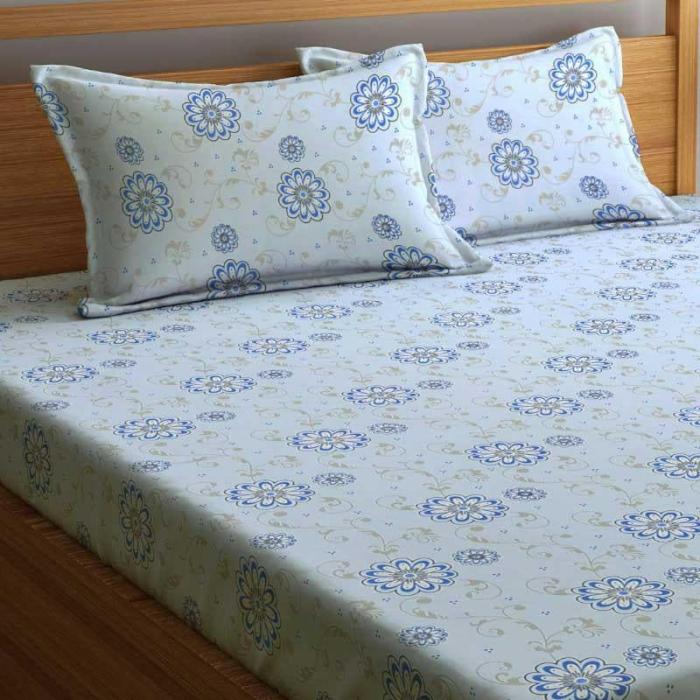 Bedazzled Dreams Bedsheet  |   Floral Bedsheets Bedsheets Blue