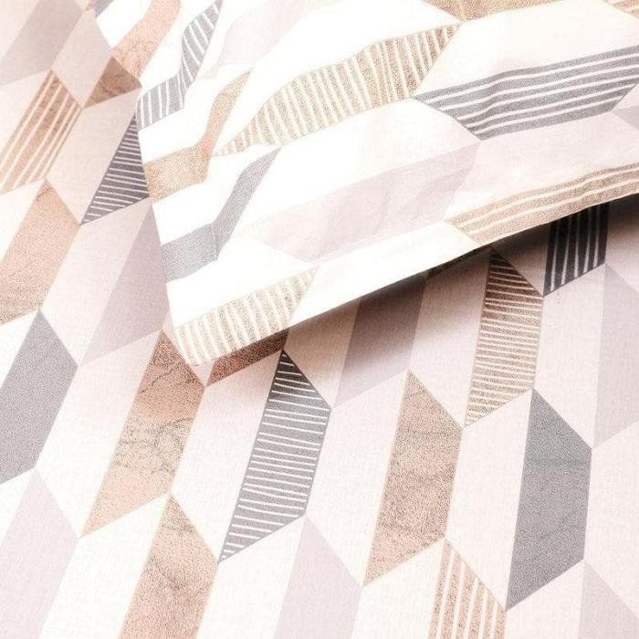 Tessellated Modern Bedsheet  |   Geometric Bedsheets Bedsheets Beige, Brown